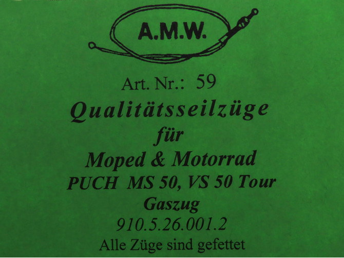 Cable Puch MS50 / VS50 Tour gas A.M.W. product